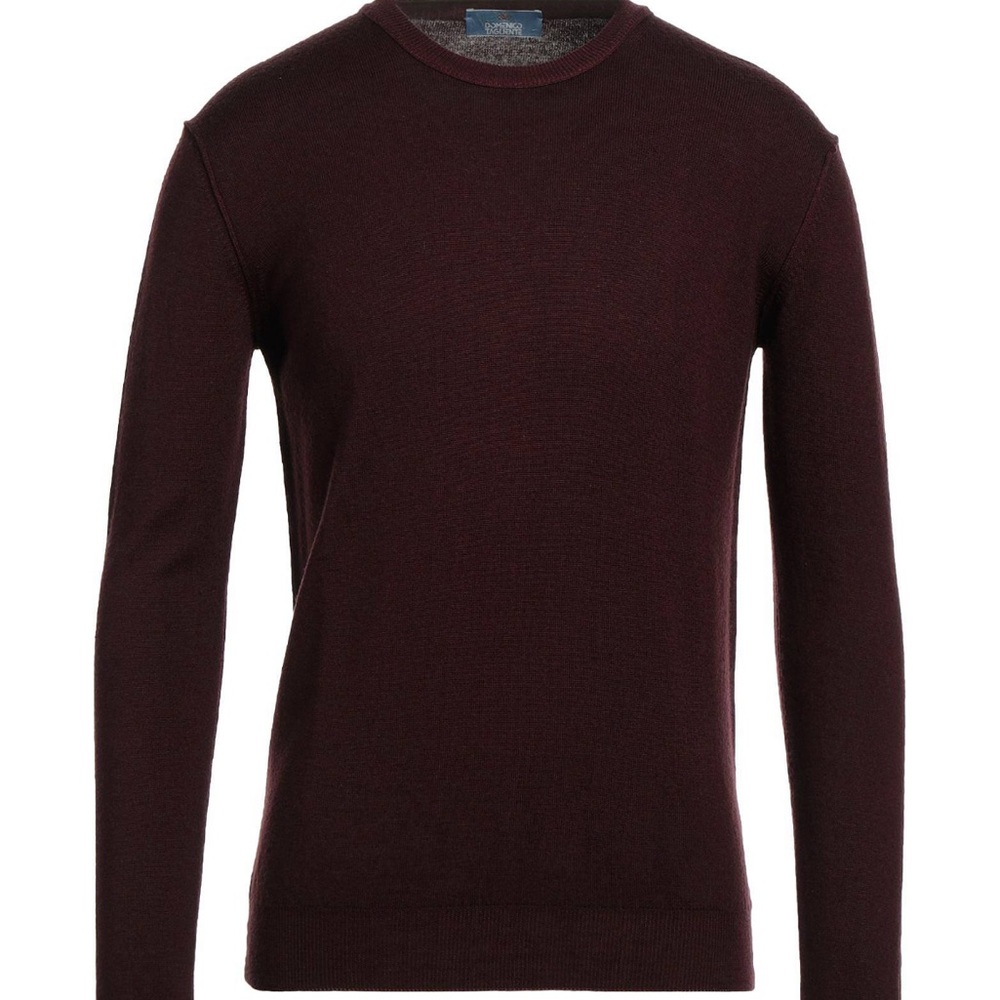 Domenico Tagliente Italy $450 Burgundy Soft Merino Wool Sweater XL NEW